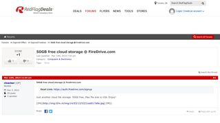 50GB free cloud storage @ FireDrive.com - RedFlagDeals.com Forums