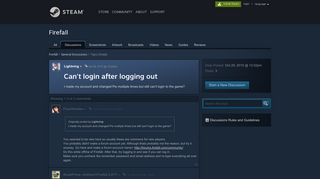 Can't login after logging out :: Firefall General Discussions