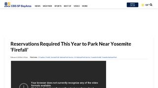 Reservations Required This Year to Park Near Yosemite 'Firefall ...
