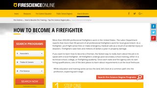 How to Become a Firefighter | How to Become a Fireman - Fire Science