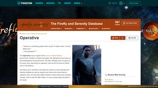 Operative | The Firefly and Serenity Database | FANDOM powered ...
