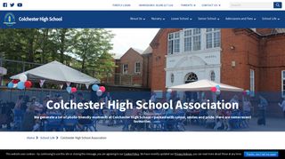CHS Association | Private School Colchester | Colchester High School