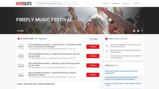 Firefly Music Festival Tickets - Vivid Seats