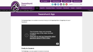 Swanshurst App | Swanshurst School
