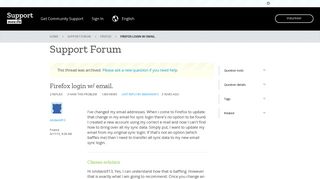 Firefox login w/ email. | Firefox Support Forum | Mozilla Support