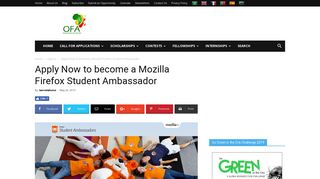 Apply Now to become a Mozilla Firefox Student Ambassador ...