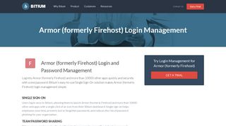 Armor (formerly Firehost) Login Management - Team Password Manager