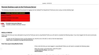 Remote Desktop Login to the Firehouse Server