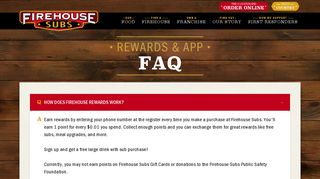 Firehouse Rewards FAQ - Firehouse Subs