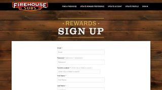 Sign up here - Firehouse Rewards