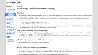 Scheduling (Computer Based EMS Schedule) - jamestownfd