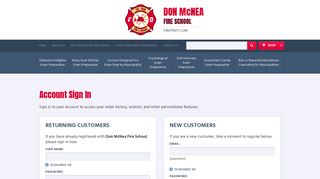 Login or Register - Don McNea Fire School
