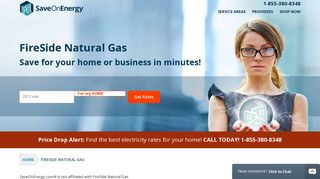 FireSide Natural Gas | Energy Companies | SaveOnEnergy