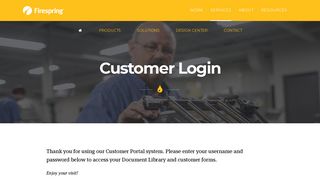 Firespring : Customer Portal : Customer Login