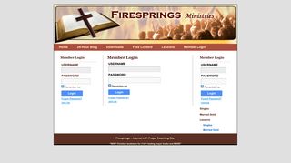 Member Login | Firesprings – Internet's #1 Prayer Coaching Site