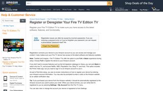 Amazon.com Help: Register or Deregister Your Fire TV Edition TV