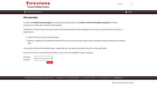 PIN Submittal - Firestone Building Products