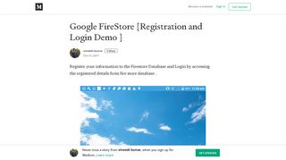 Google FireStore {Registration and Login Demo } – vineesh kumar ...