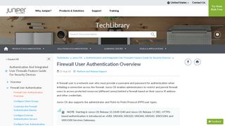 Firewall User Authentication Overview - TechLibrary - Juniper Networks