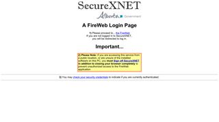 FireWeb Login Page