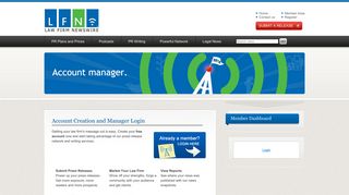 Account Creation and Manager Login | Law Firm Newswire