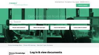 Log in & view documents – Firmex Knowledge Base
