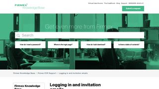 Logging in and invitation emails – Firmex Knowledge Base