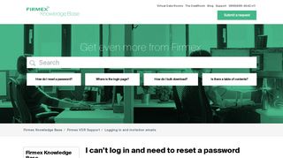 I can't log in and need to reset a password – Firmex Knowledge Base