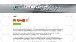 Firmex - Dataroom Review