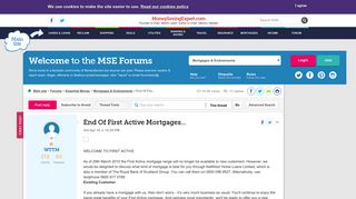 End Of First Active Mortgages... - MoneySavingExpert.com Forums