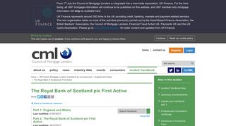 The Royal Bank of Scotland plc First Active - Council of Mortgage ...
