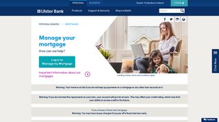 Manage Your Mortgage | Mortgages | Ulster Bank