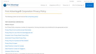 Privacy Policy | First Advantage