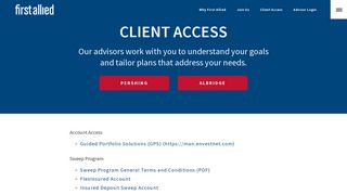 Client Access | First Allied