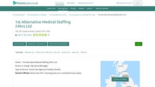 1st Alternative Medical Staffing 24hrs Ltd, 185-187 Queens Road ...
