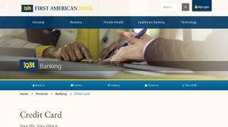 Credit Card - First American Bank
