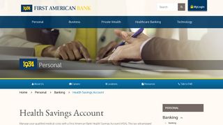 Health Savings Account - First American Bank