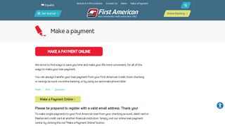 Make a payment - First American Credit Union