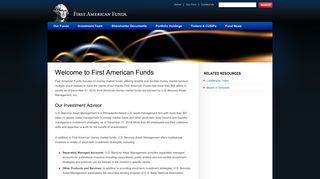First American Funds: Firm Overview