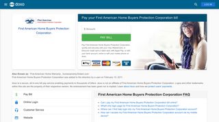 First American Home Buyers Protection Corporation: Login, Bill Pay ...