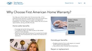 Why Choose First American Home Warranty?
