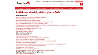 individual dental, vision plans FAQ - Ameritas Direct