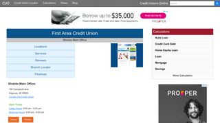 First Area Credit Union - Saginaw, MI - Credit Unions Online