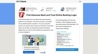 First Arkansas Bank and Trust Online Banking Login - CC Bank