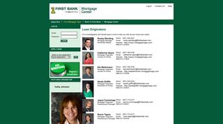 First Bank Mortgage : Loan Originators