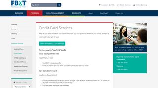 Consumer and Business Credit Cards | First Bank & Trust