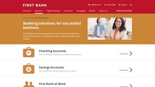 Business Banking | First Bank