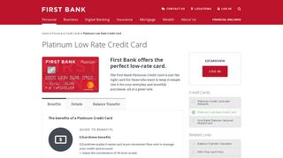 Platinum Credit Card | First Bank