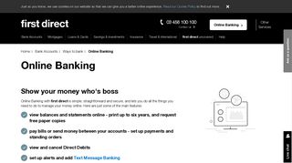 Online Banking | first direct