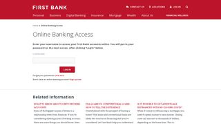 Online Banking Access | First Bank